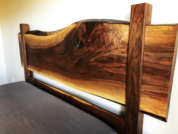 Timber slab on sale bed head
