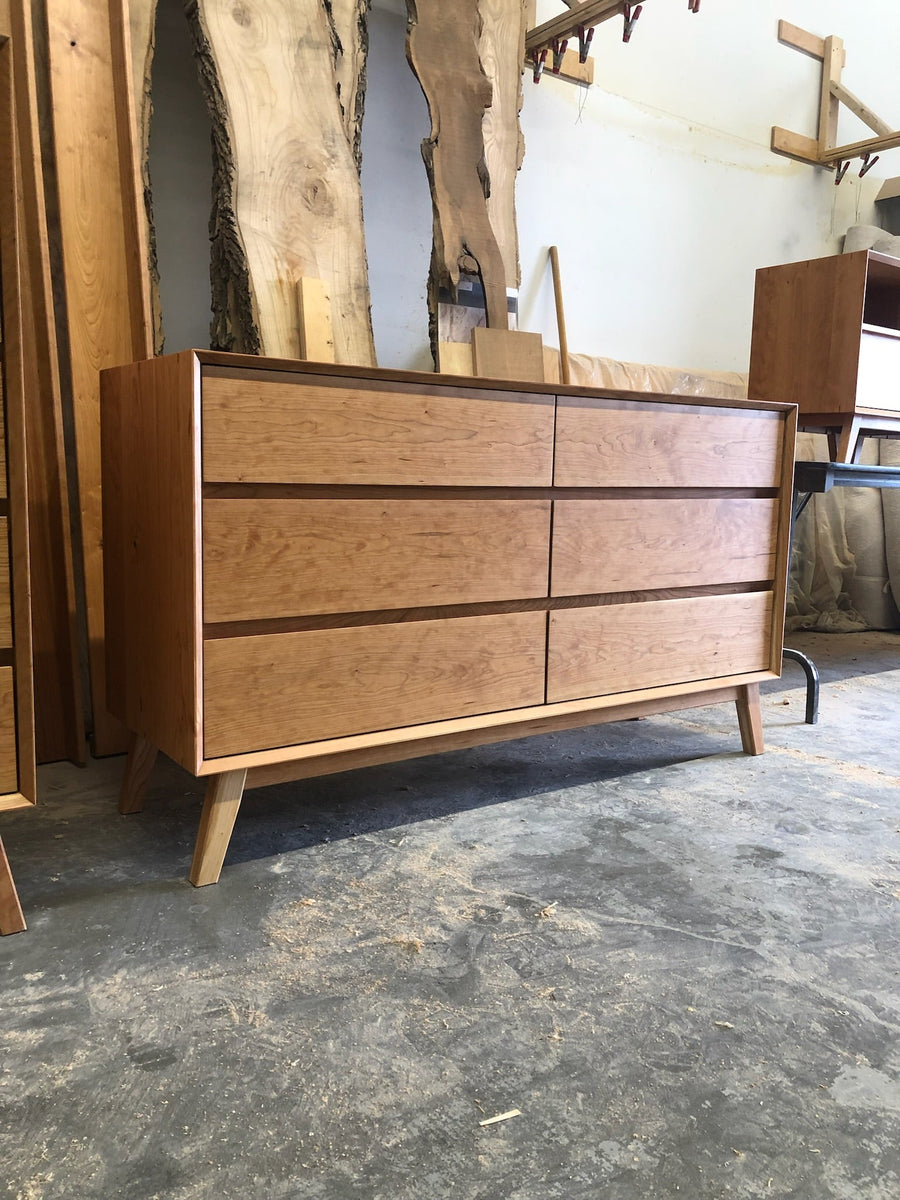 Natural Mattress  Dresser Mid Century Modern Cherrywood dresser - Horizontal