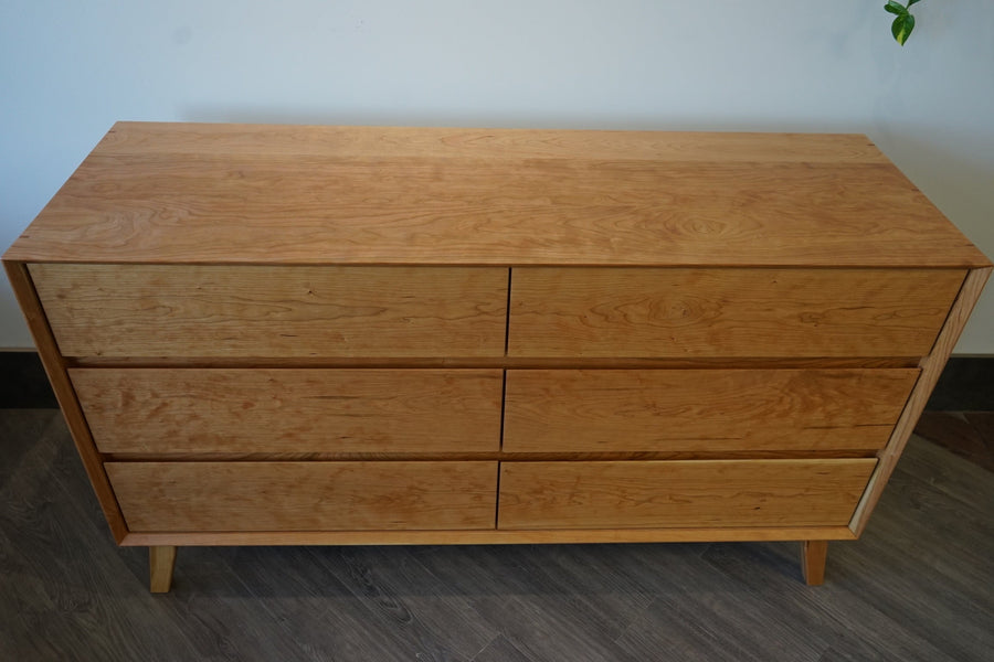 Natural Mattress  Dresser Mid Century Solid Cherrywood dresser - Horizontal