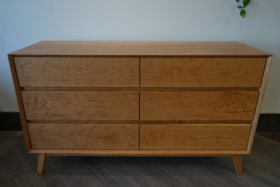 Natural Mattress  Dresser Mid Century Solid Cherrywood dresser - Horizontal