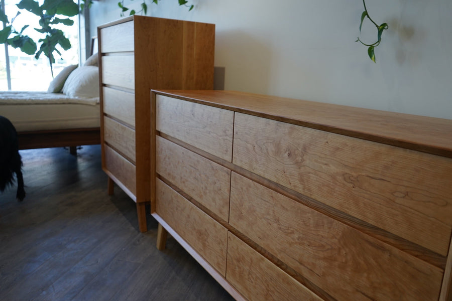 Natural Mattress  Dresser Mid Century Solid Cherrywood dresser - Horizontal