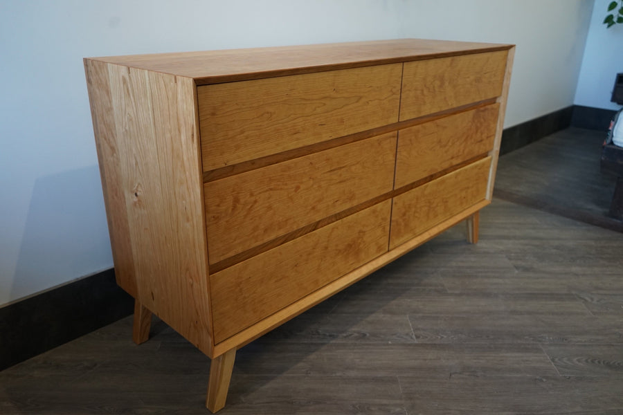 Natural Mattress  Dresser Mid Century Solid Cherrywood dresser - Horizontal