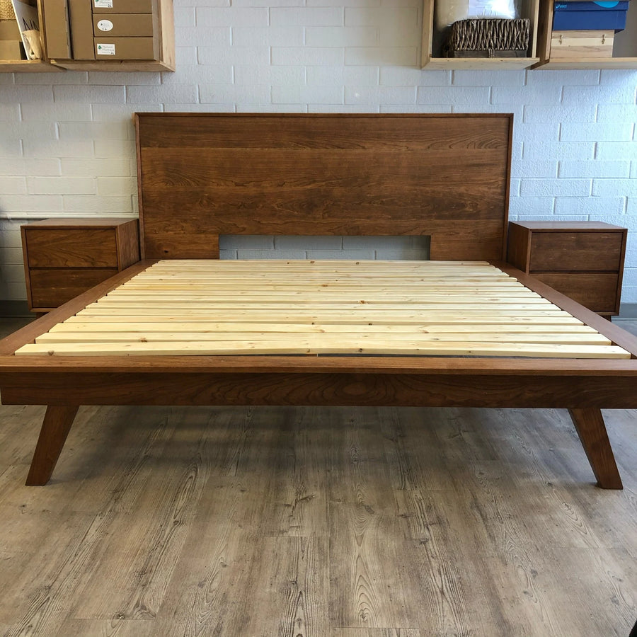 Natural Mattress  $3150.00 / $2950.00 Mid Century Solid Cherrywood Bed Frame