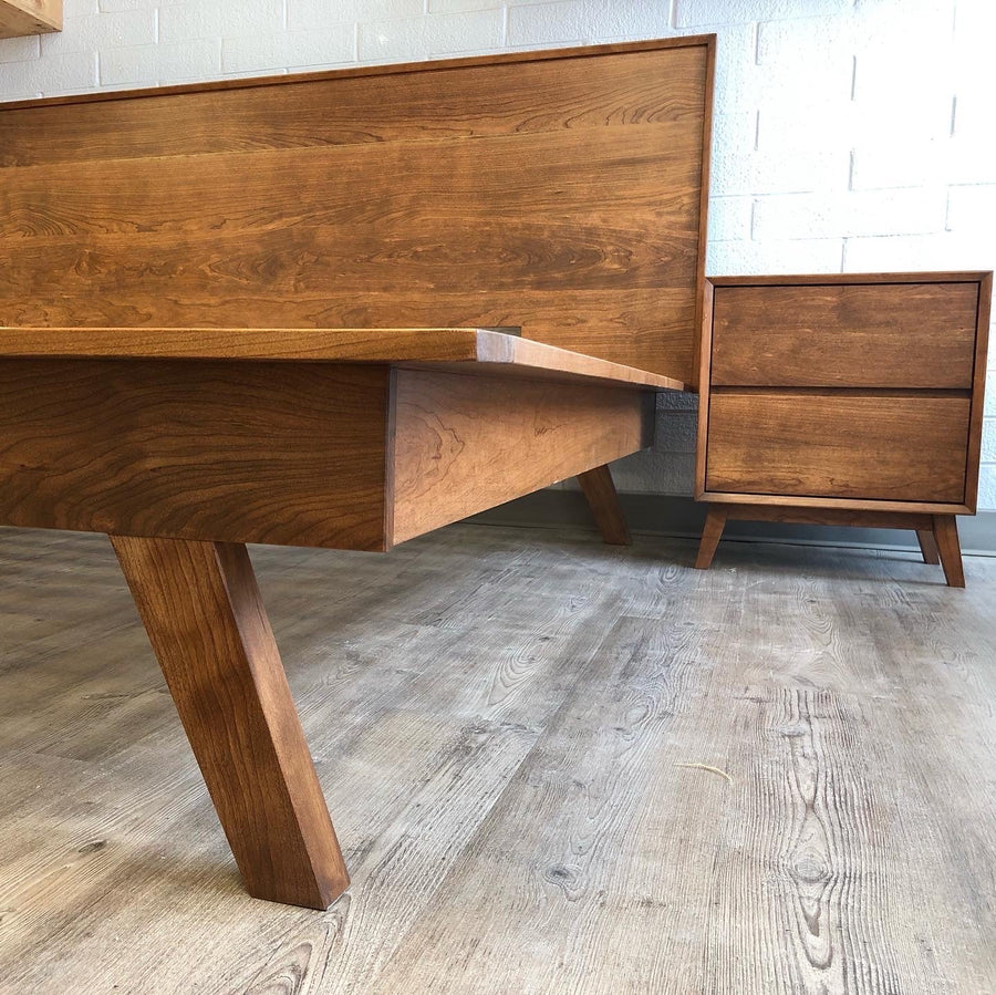 Natural Mattress  $3150.00 / $2950.00 Mid Century Solid Cherrywood Bed Frame